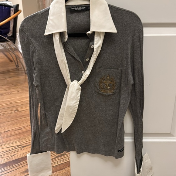 DOLCE & GABBANA GREY TOP - Picture 3 of 11